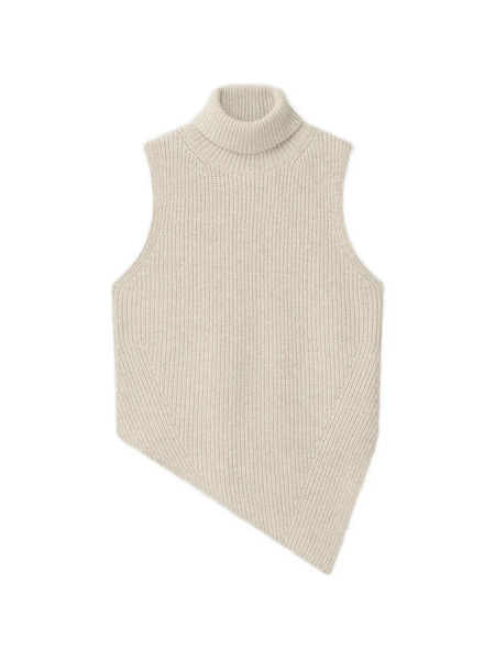  Nanushka Fennec Knitted Turtleneck Vest - Neutrals 
