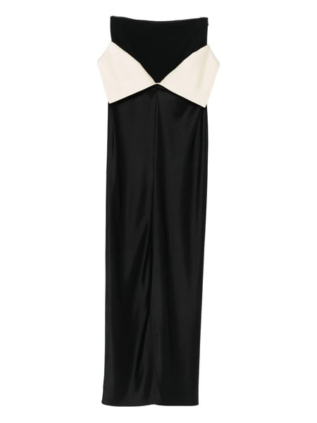  Nanushka Folded Waistline Maxi Skirt - Black 