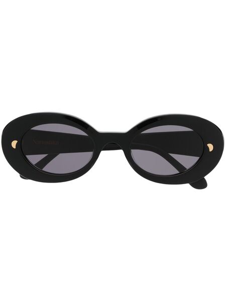  Nanushka Giva Oval-frame Sunglasses - Black 