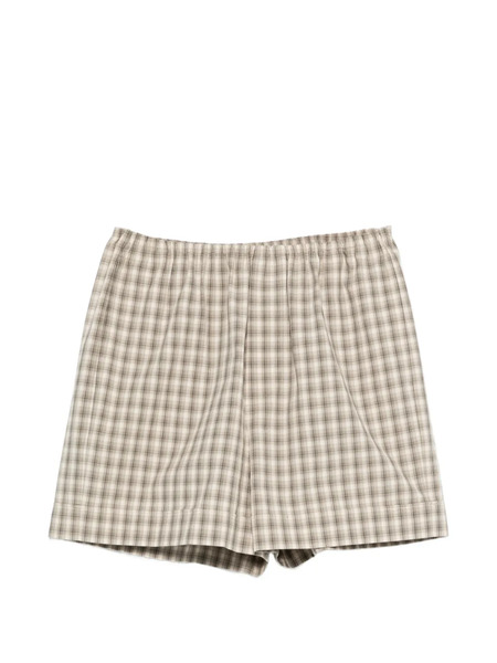  Nanushka Hira Relaxed Fit Check Shorts - Neutrals 