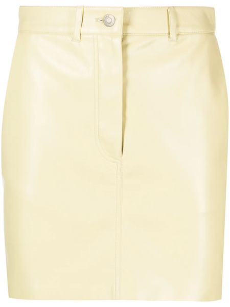  Nanushka Miray Faux-leather Mini Skirt - Yellow 