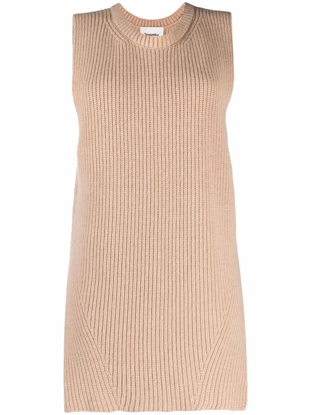  Nanushka Oversized Ribbed-knit Vest - Neutrals 