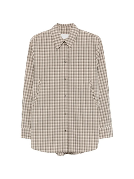  Nanushka Plaid-detail Shirt - Neutrals 