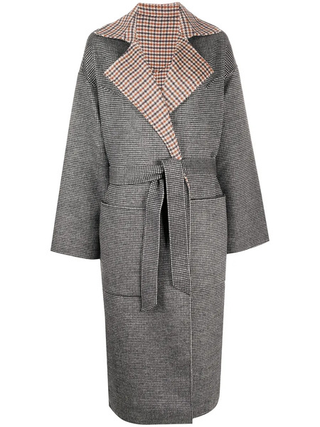  Nanushka Reversible Check Coat - Grey 