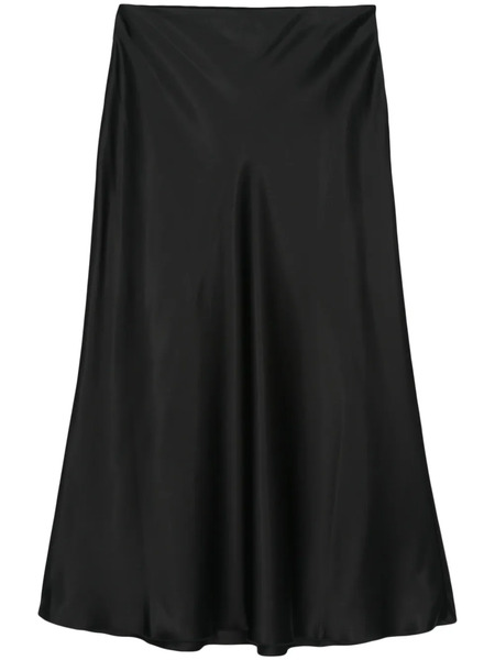  Nanushka Satin Midi Skirt - Black 