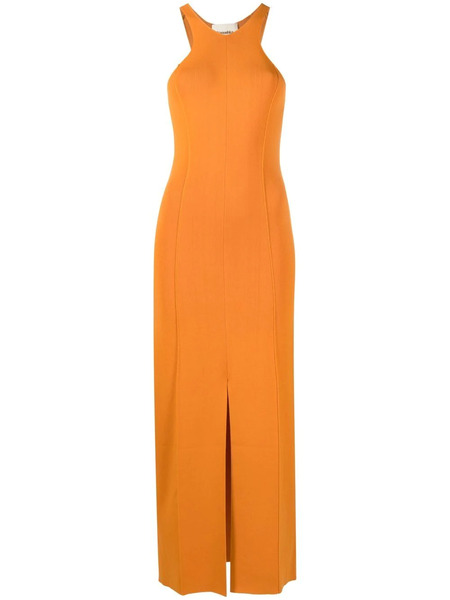 Nanushka Sleeveless Fitted Midi Dress - Orange 