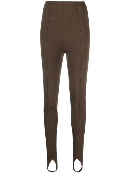  Nanushka Stirrup-cuffs High-waisted Leggings - Brown 