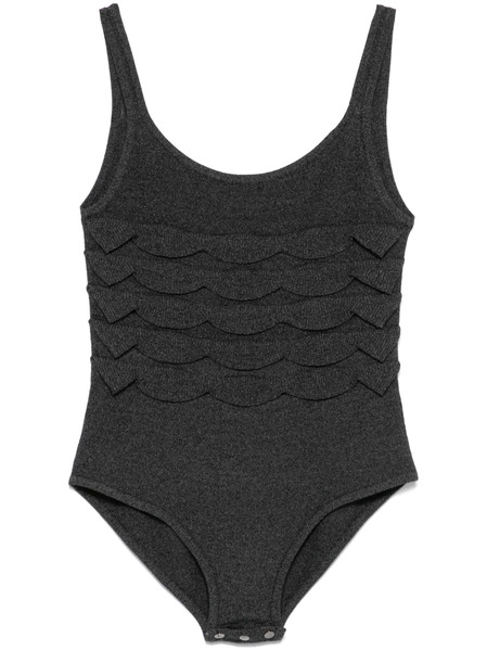  Nanushka Textured Knitted Bodysuit - Grey 