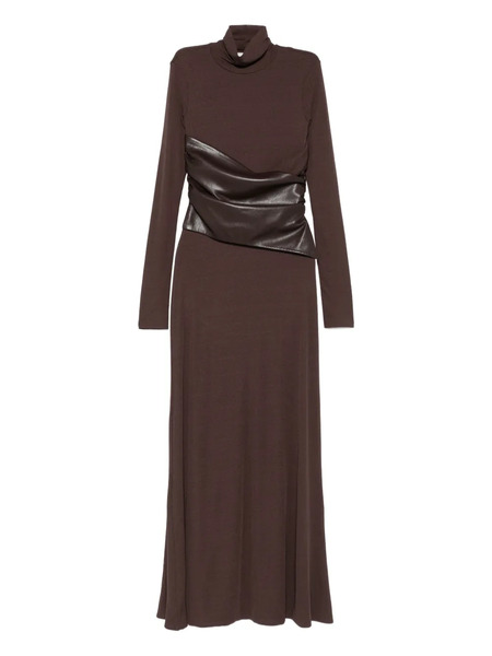  Nanushka Turtleneck Maxi Dress - Brown 