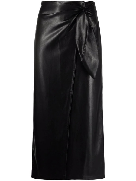  Nanushka Vegan-leather Wrap Skirt - Black 