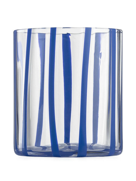  Nasonmoretti Cyrcus Striped Glass Tumbler (8.5cm X 10cm) - Blue 