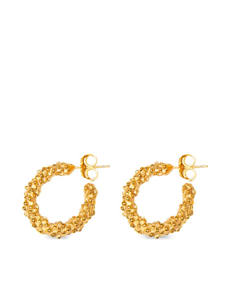  Nassimoto Quinn Textured Hoop Earrings - Gold 