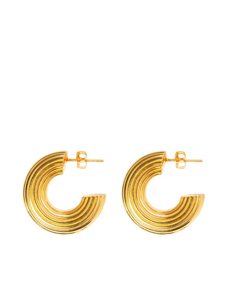  Nassimoto Textured Hoops Earrings - Gold 