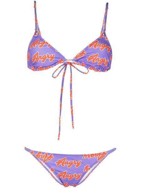  Natasha Zinko Angry Print Bikini - Purple 