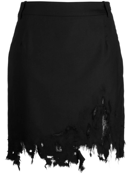  Natasha Zinko Distressed Office Skirt - Black 