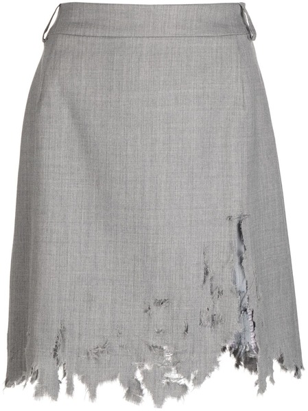  Natasha Zinko Distressed Office Skirt - Grey 
