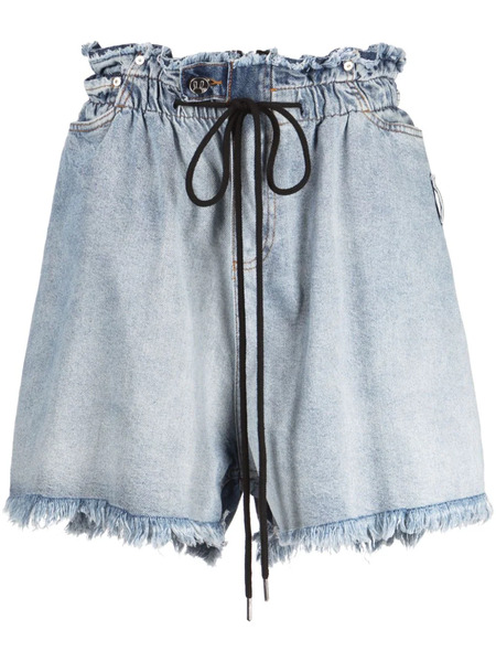  Natasha Zinko Drawstring Denim Shorts - Blue 