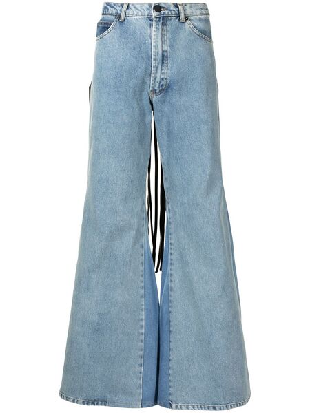  Natasha Zinko Fringed Flared Jeans - Blue 