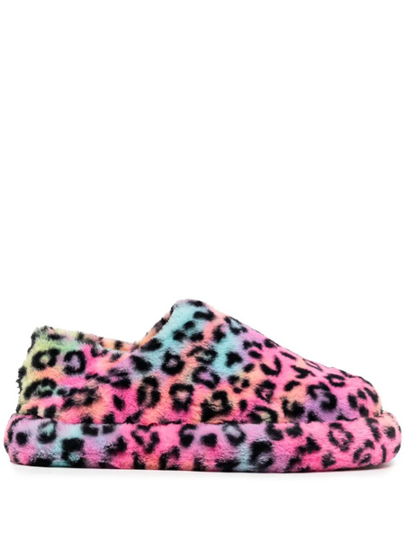  Natasha Zinko Leopard-pattern Slides - Pink 