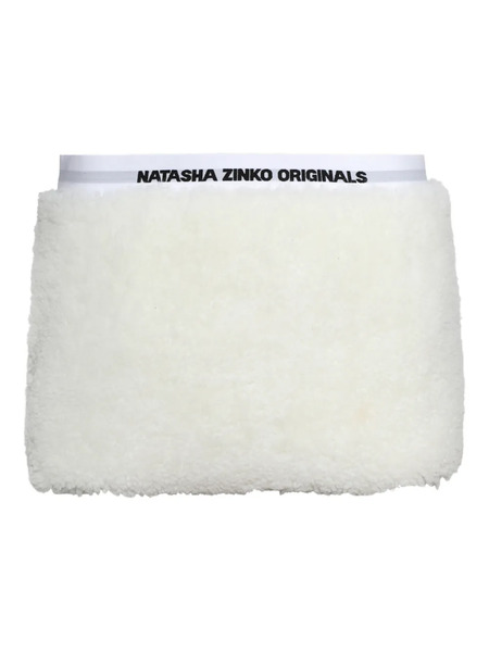  Natasha Zinko Shearling Mini Skirt - White 