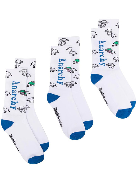  Natasha Zinko X Duoltd Three-pack Socks - White 