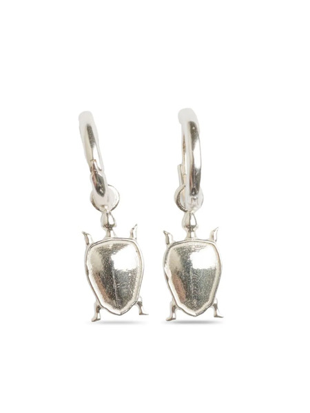  Natia X Lako Tiny Turtle Hoop Earrings - Silver 