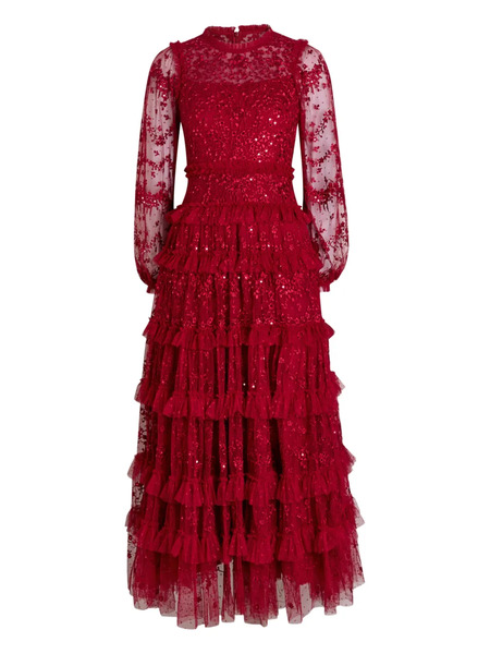  Needle & Thread Blossom Sequin-embellished Maxi Dress - Red 