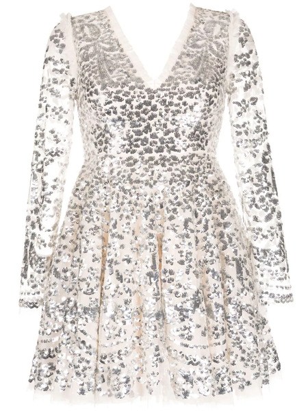  Needle & Thread Embellished Chandelier Minidress - Neutrals 