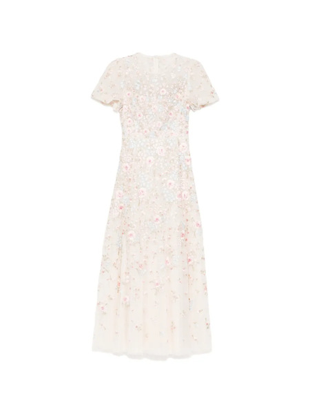  Needle & Thread Floral-embrodairy Dress - Neutrals 