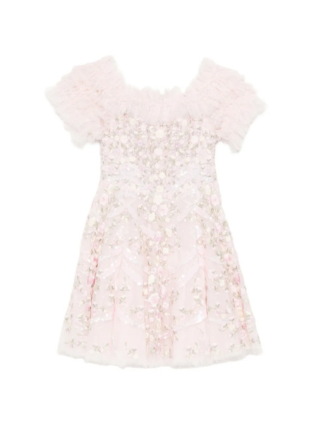  Needle & Thread Floral-embrodairy Dress - Pink 