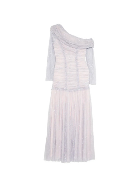  Needle & Thread Gigi Lace One-shoulder Dress - Blue 