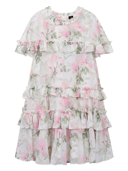  Needle & Thread Kids Floral Dress - White 