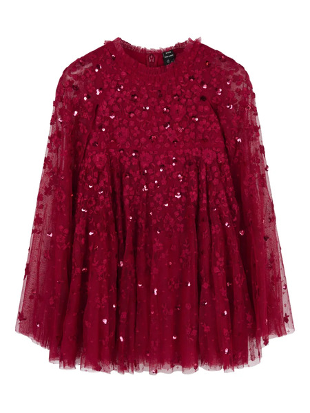  Needle & Thread Kids Heart Lattice Dress - Red 