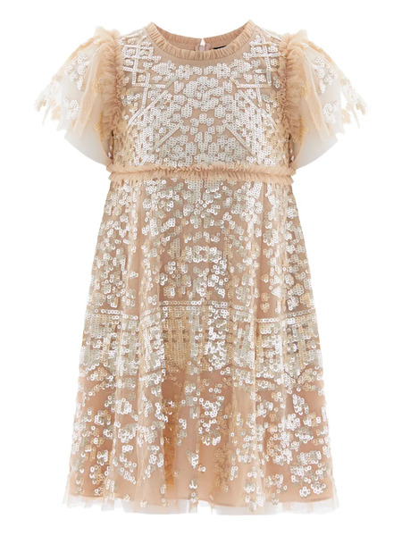  Needle & Thread Kids Sequin-embellished Tulle Dress - Neutrals 