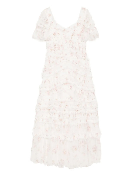  Needle & Thread Magnolia Ditsy Gown - White 