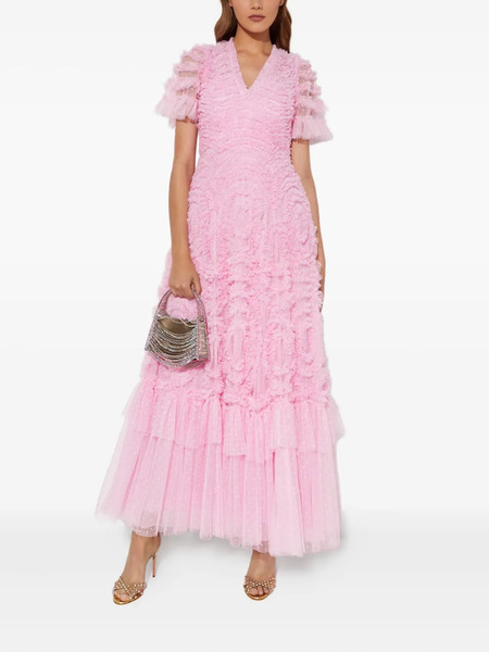  Needle & Thread Verity Ruffled Maxi Dress - Pink 