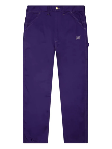  Needles Butterfly-embroidered Twill Trousers - Purple 