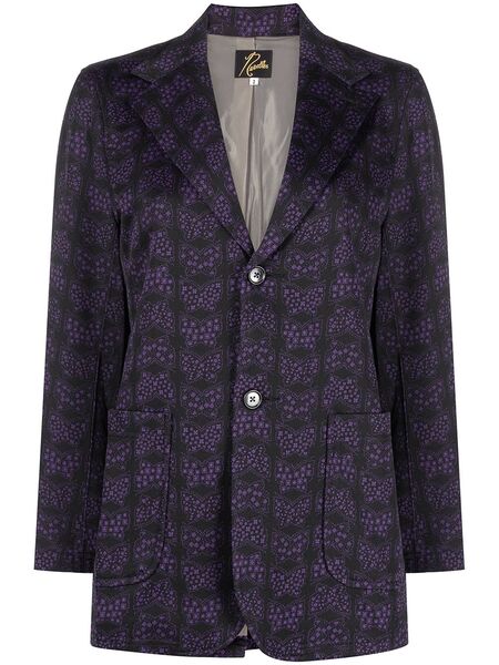  Needles Butterfly-pattern Single-breasted Blazer - Purple 