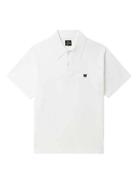  Needles Logo-embroidered Polo Shirt - White 