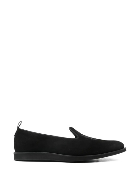  Needles Round-toe Embroidered Loafers - Black 