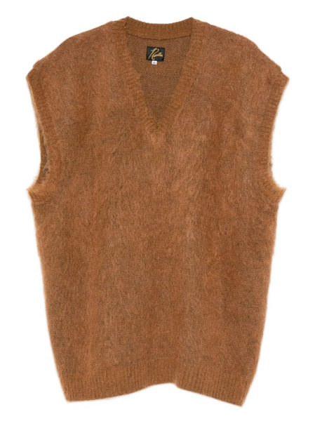  Needles Sleeveless Wool Gilet - Brown 