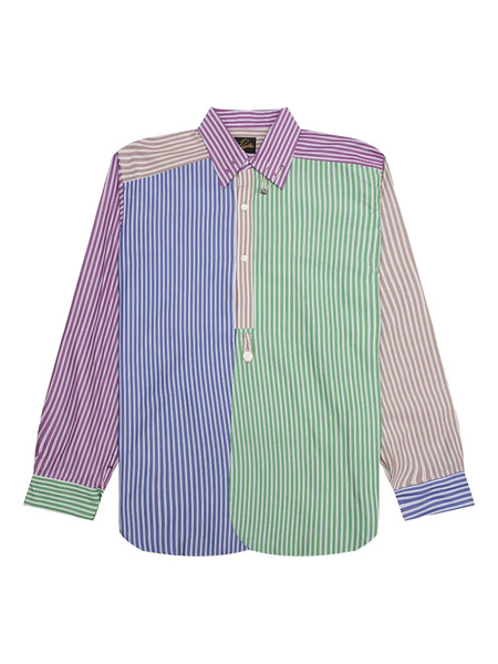  Needles Striped Panelled Shirt - Blue 