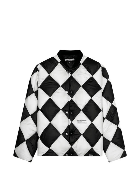  Neighborhood Checker Puffer Jacket - Black 