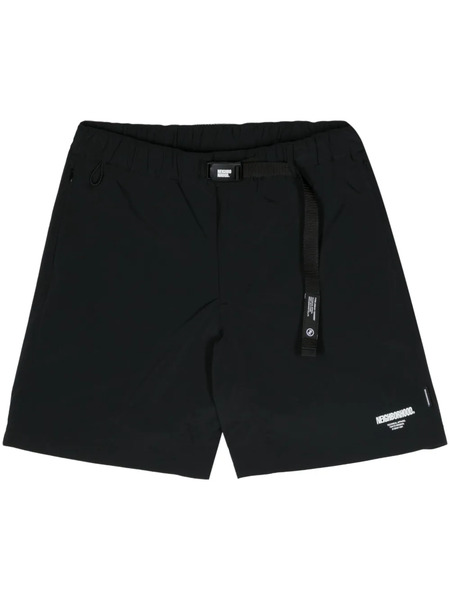  Neighborhood Multifunctional Drawstring-waist Shorts - Black 