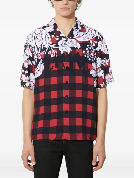  Neil Barrett Check-pattern Short-sleeve Shirt - Red 