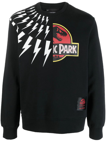  Neil Barrett Graphic-print Cotton Sweatshirt - Black 