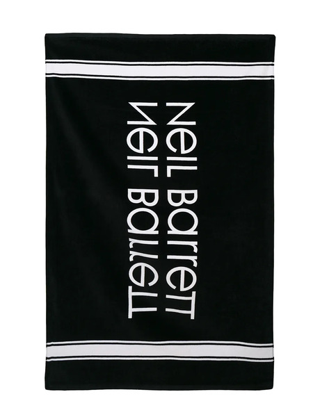  Neil Barrett Kids Lettering Logo Beach Towel - Black 