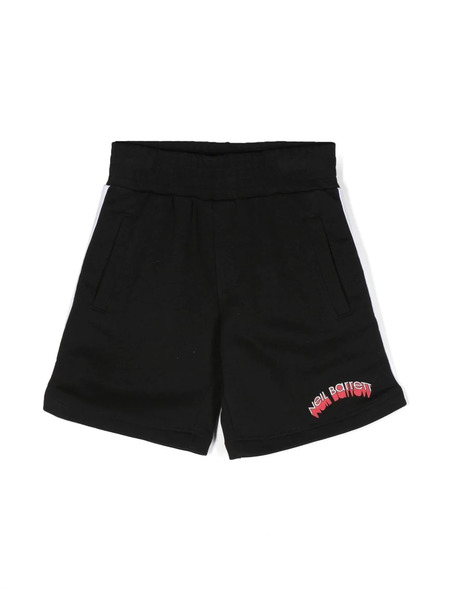  Neil Barrett Kids Logo-print Shorts - Black 