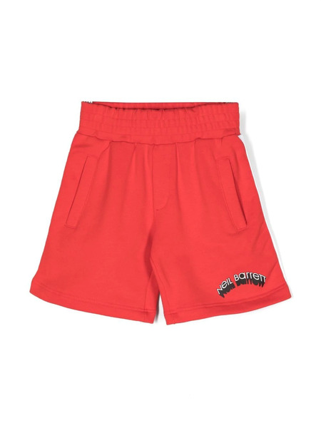  Neil Barrett Kids Logo-print Track Shorts - Red 