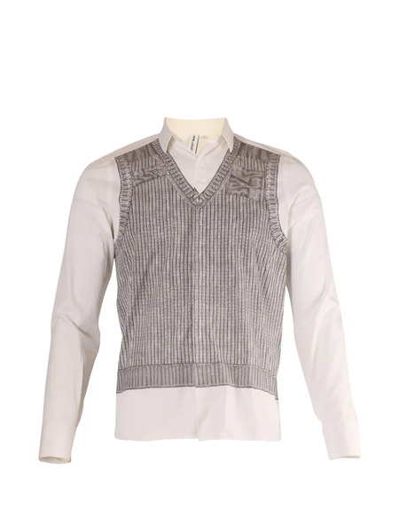  Neil Barrett Knitted-vest Shirt - White 